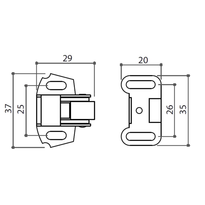 Rok 10 Pack Hardware Roller Wheel Spring Cabinet Furniture Closet Door Catch Latch with Screws - Image 4